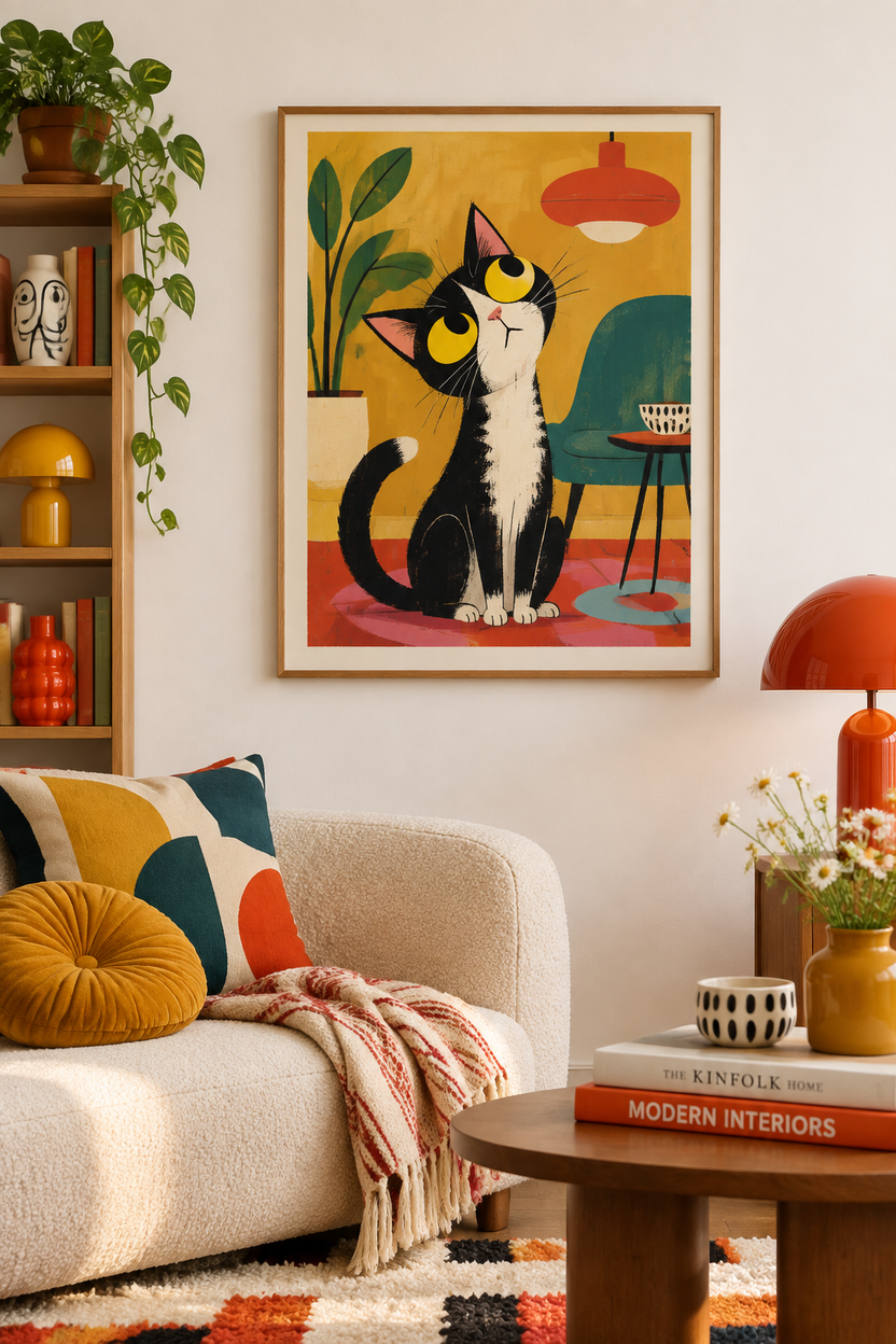 Crazy Cat Art Collection - Funny & Quirky Cat Wall Art | Artivellea ...