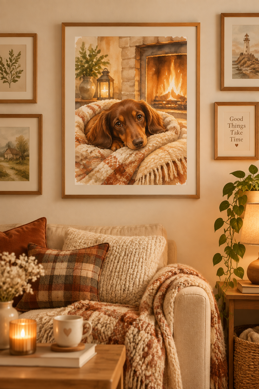 Warm Dachshund Wall Art 1