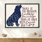 Loved By a Dog Celestial Quote Canvas Art