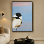 Chickadee Bird Oil Painting Canvas Wall Art