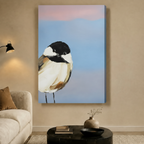 Chickadee Bird Oil Painting Canvas Wall Art