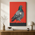 Urban Pigeon Pop Art Canvas Wall Art