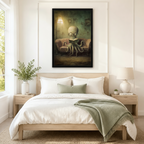 Bookish Octopus Reading Glasses Gothic Fantasy Canvas Print w6084