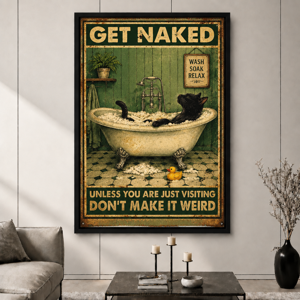 模板1 - Get Naked黑猫浴室