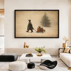 Vintage Winter Journey Christmas Canvas Art
