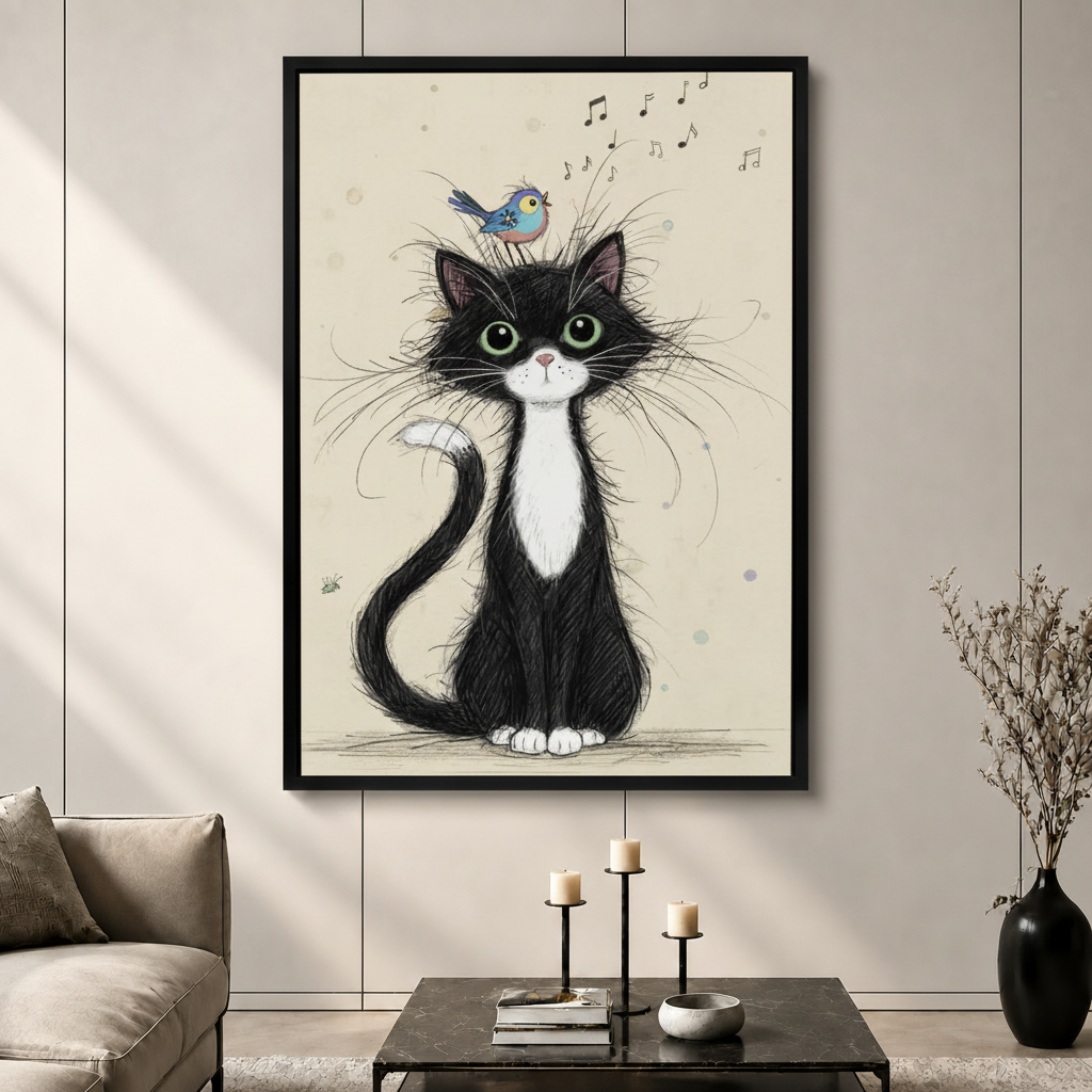图1 - 淡定猫+蓝鸟
