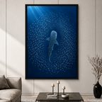 Whale Shark Ocean Spiral Canvas Art