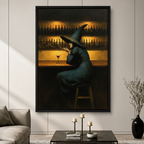 Witch at the Bar Canvas Wall Art