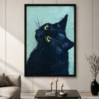 Black Cat Oil Painting Canvas Wall Art