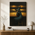 Witch at the Bar Canvas Wall Art
