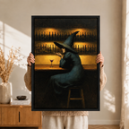 Witch at the Bar Canvas Wall Art