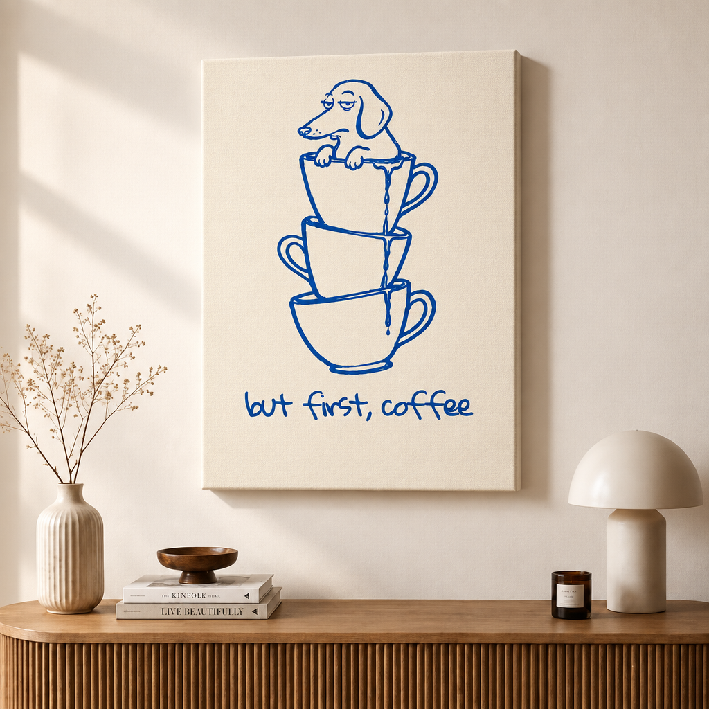 模板2 - But First Coffee腊肠犬