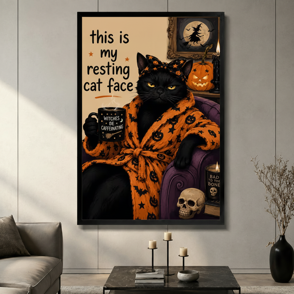 主图2 - Halloween Cat Living Room