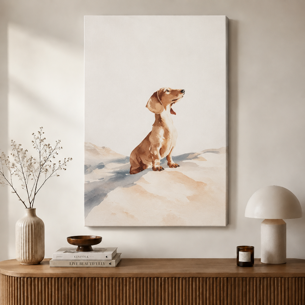 腊肠犬水彩模板2