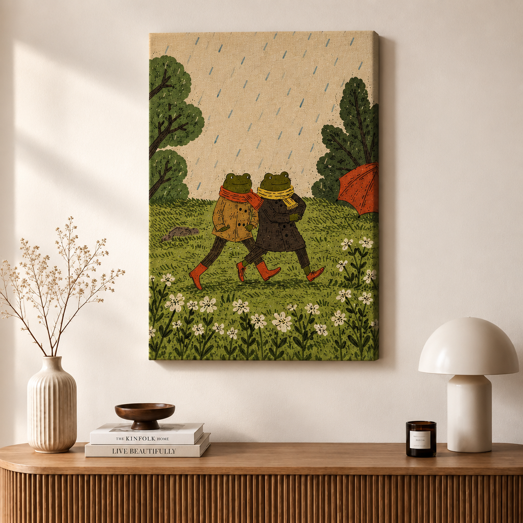 模板2 - 雨中双蛙