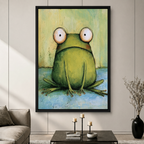 Whimsical Frog Canvas Wall Art