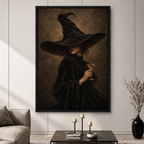 Gothic Witch Portrait Canvas Wall Art