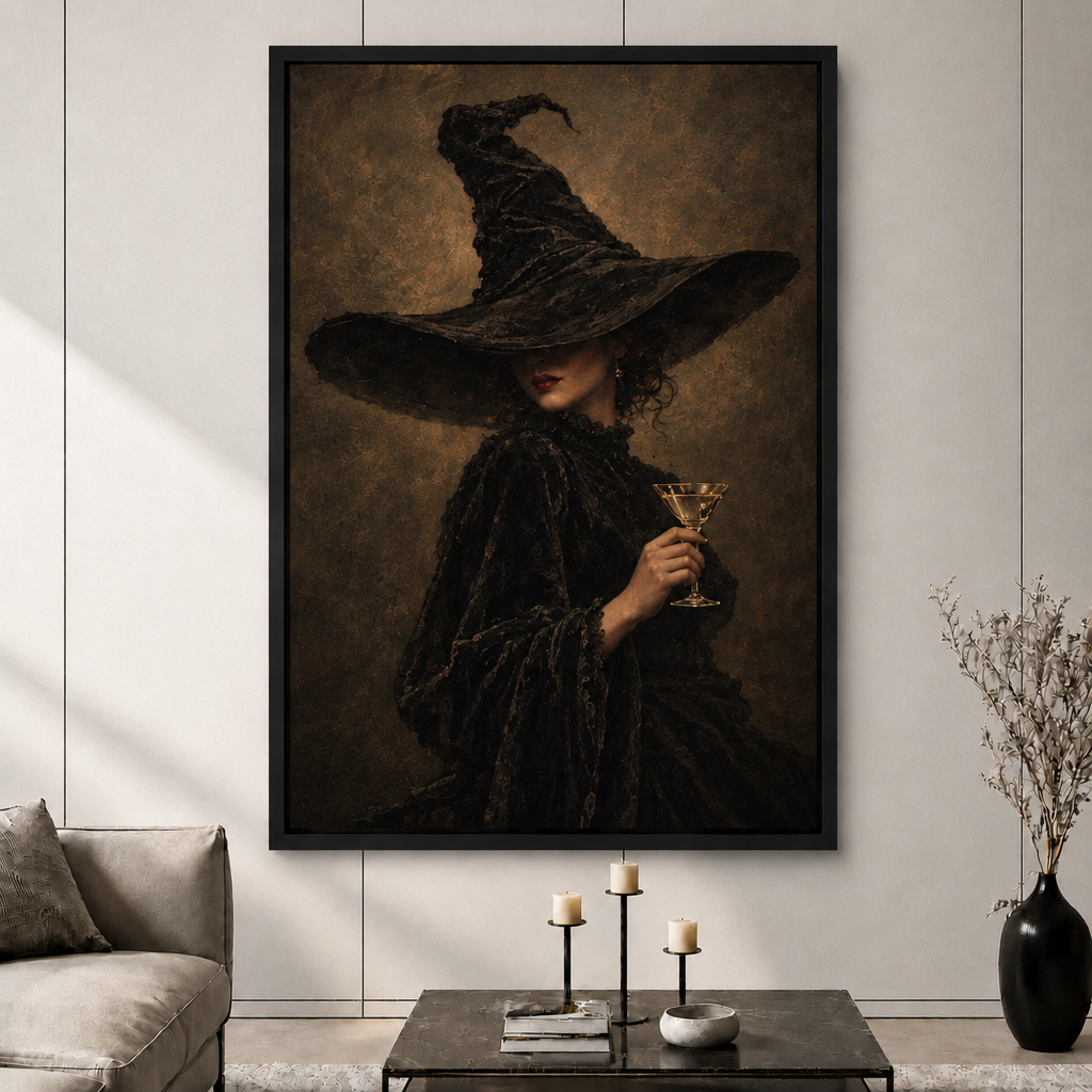 Gothic Witch Portrait Canvas Wall Art
