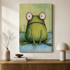 Whimsical Frog Canvas Wall Art