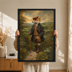 Dapper Fox Gentleman Oil Painting Canvas Art
