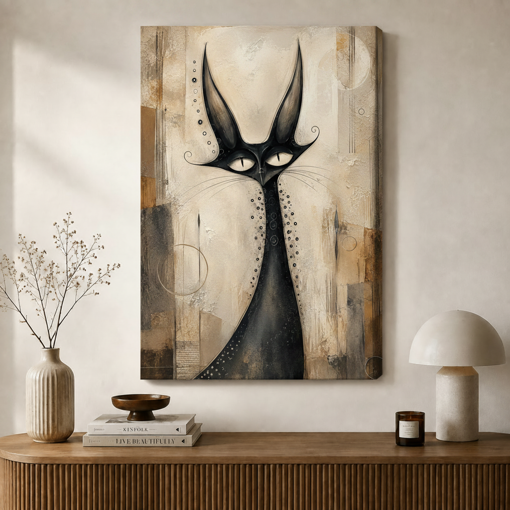 主图3 - Mystic Cat Stretched Canvas