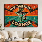 The Bad Kitty Lounge  Bar Canvas Art