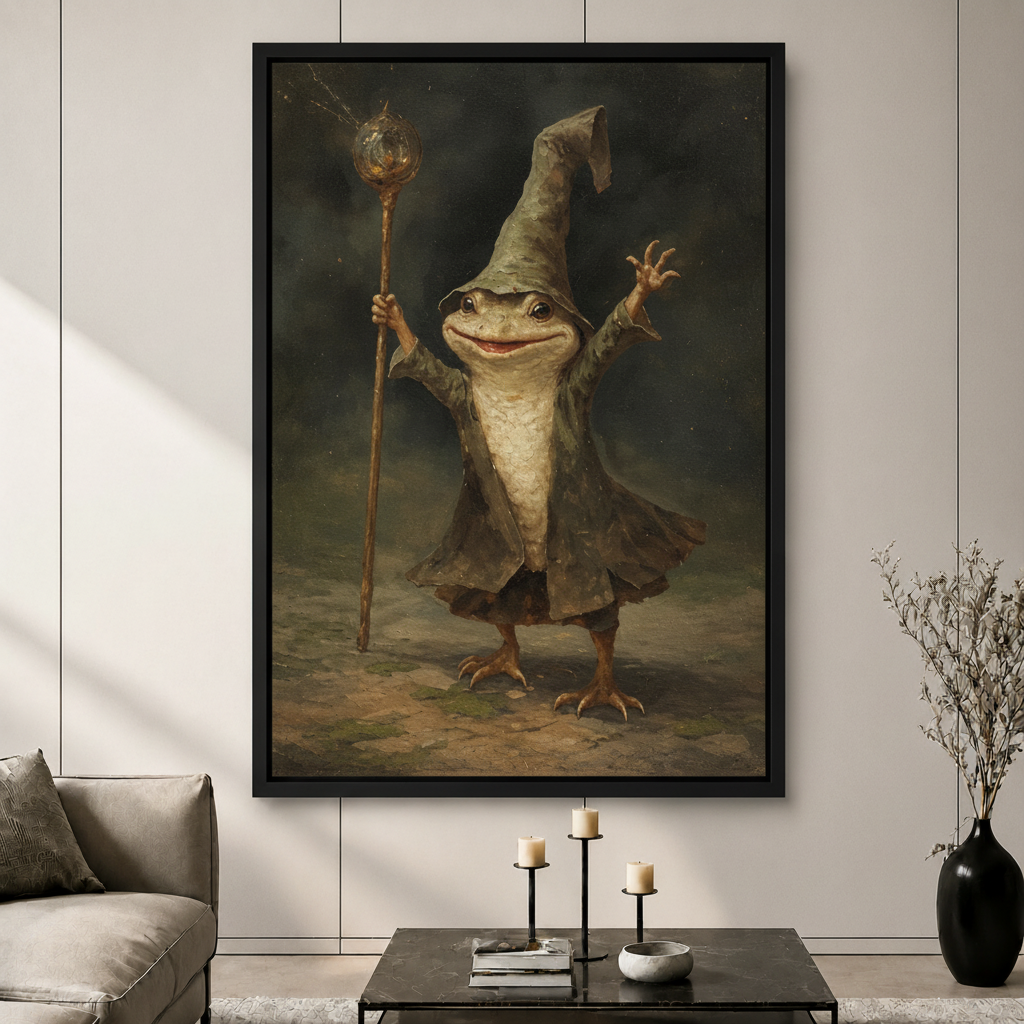 Wizard Frog Canvas Wall Art