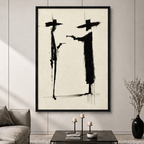 Jazz Duo Abstract Minimalist Canvas Art
