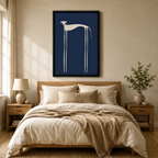 Modern Abstract Long Leg Dog Canvas Art