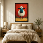 Whimsical Sheep Farmhouse Funny Canvas Art