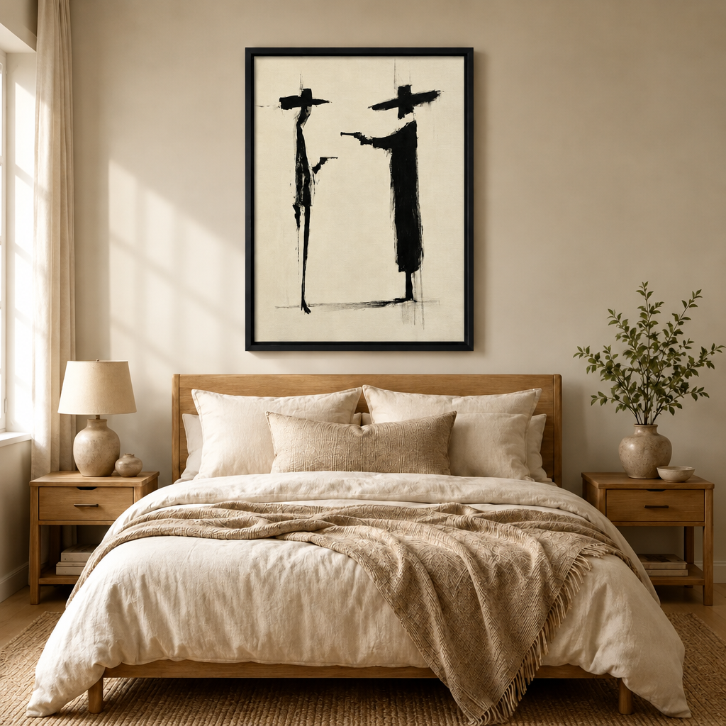 Jazz Duo Abstract Minimalist Canvas Art