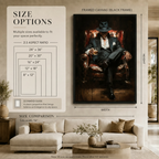 Gentleman Whiskey Chair Dark Cinematic Canvas Art