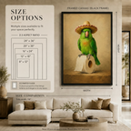 Sombrero Parrot Toilet Paper Funny Canvas Art