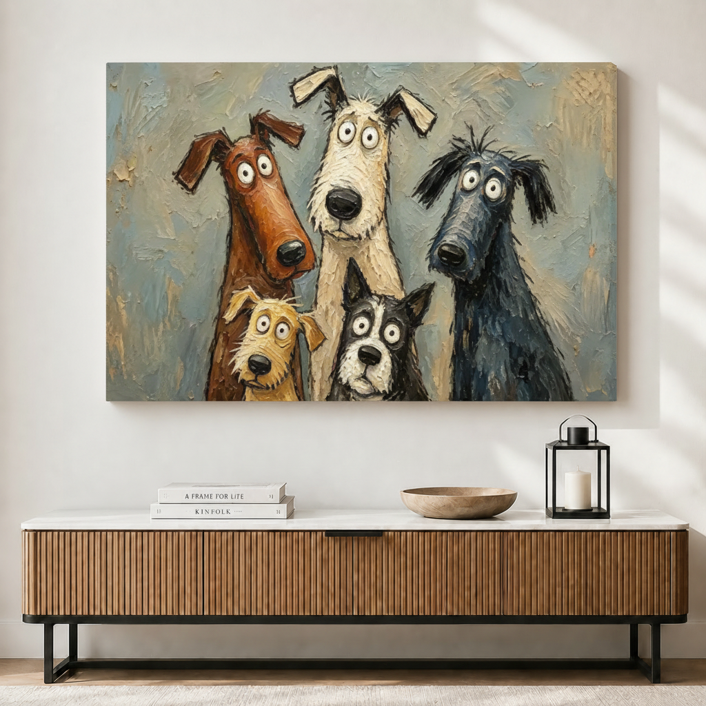 场景4 群犬油画