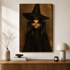 Dark Luxe Witch Lace Canvas Wall Art