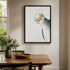 Nosy Seagull Minimalist Funny Canvas Wall Art