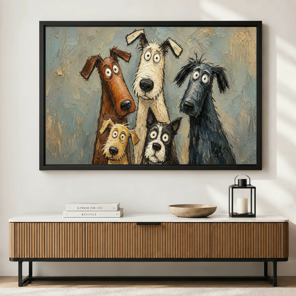 场景5 群犬油画