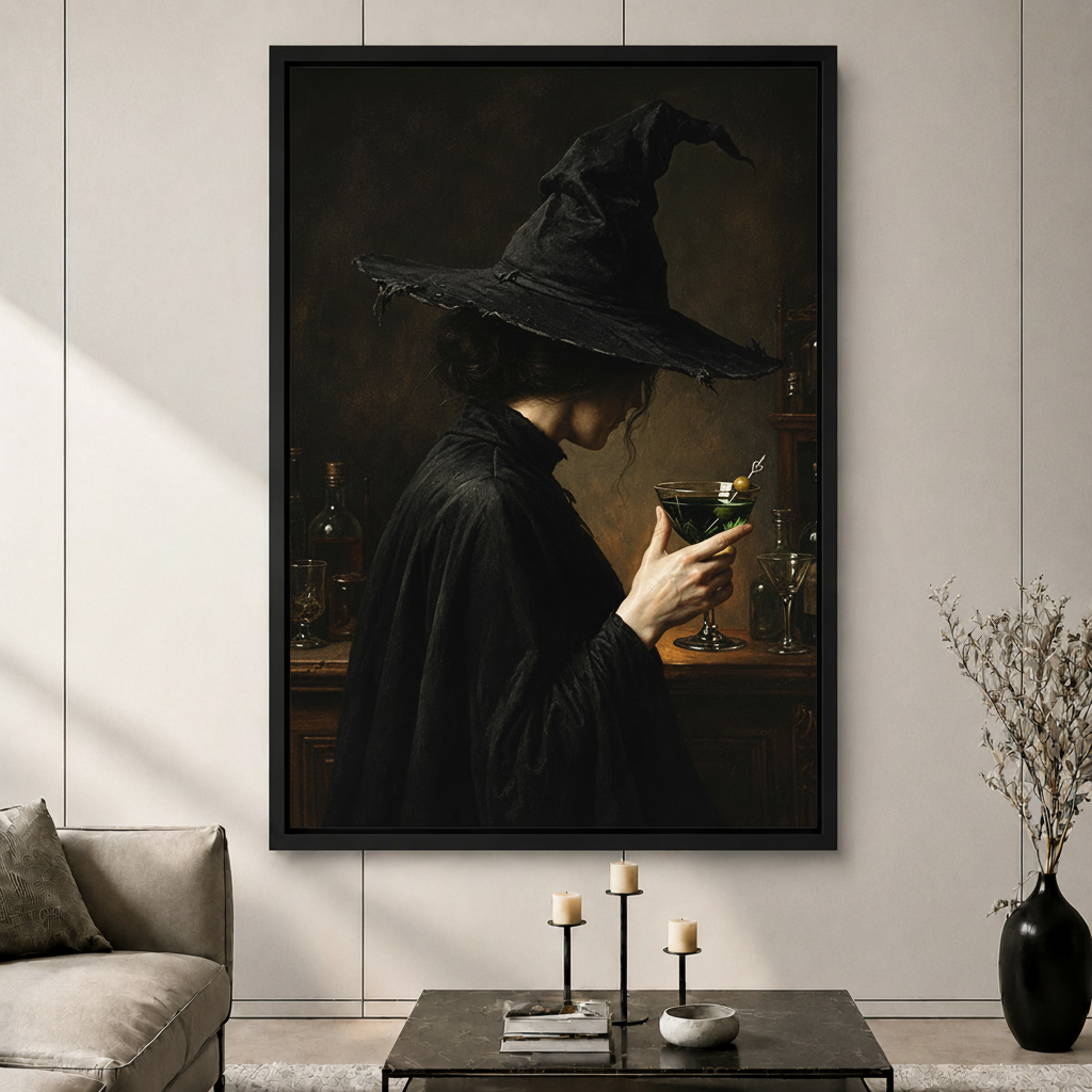 Dark Academia Witch Potion Canvas Wall Art