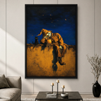 Halloween Scarecrow Pumpkin Canvas Wall Art