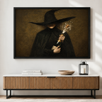 Dark Witch Champagne Gothic Canvas Print
