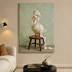 Regal Goose Toilet Paper Crown Canvas Art