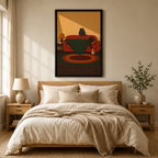 Cozy Black Cat Reading Canvas Art