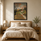 Autumn Fox Girl Countryside Canvas Art