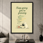 High-end inspirational dog watering plant canvas decorative painting