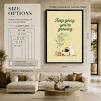 Inspirational Dog Keep Growing Canvas Wall Art