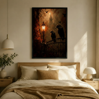 Gothic Ravens Iron Gate Castle Canvas Wall Art