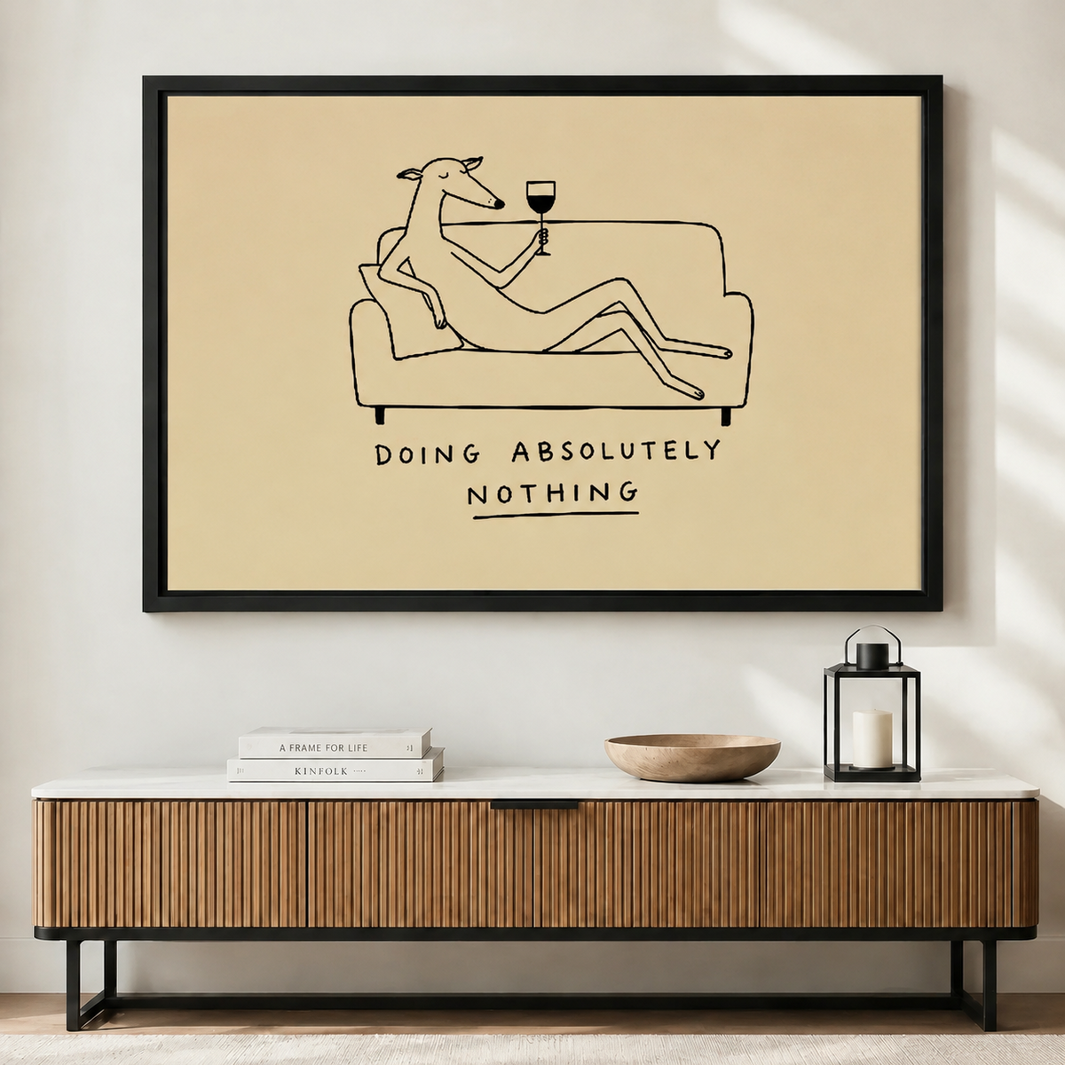 Funny Greyhound Wine Minimalist Quote Canvas Art