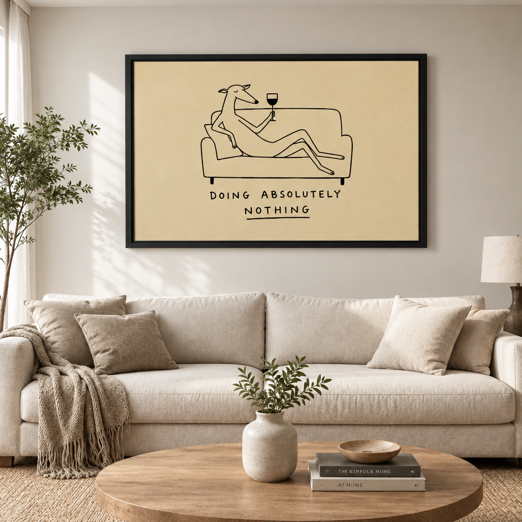 Funny Greyhound Wine Minimalist Quote Canvas Art