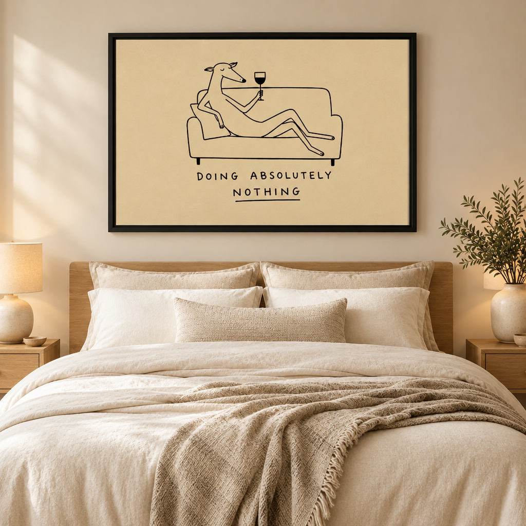 Funny Greyhound Wine Minimalist Quote Canvas Art