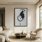 Grim Reaper Clock Dark Philosophy Canvas Wall Art